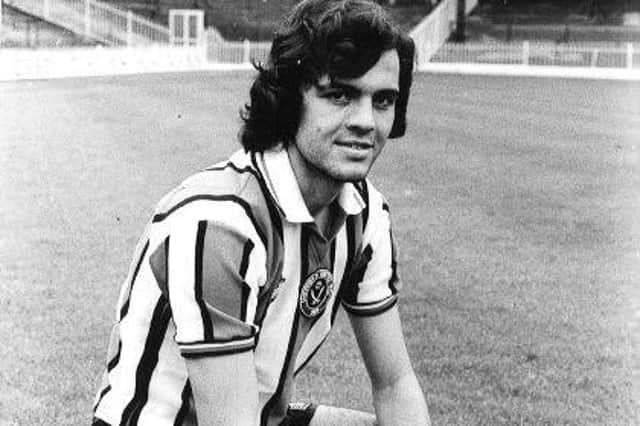 Alex Sabella pictured after signing for the Blades