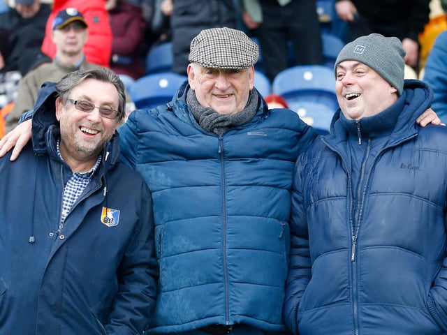 Mansfield Town Fans at the One Call Stadium for the Emirates FA Cup third round match against Middlesbrough.