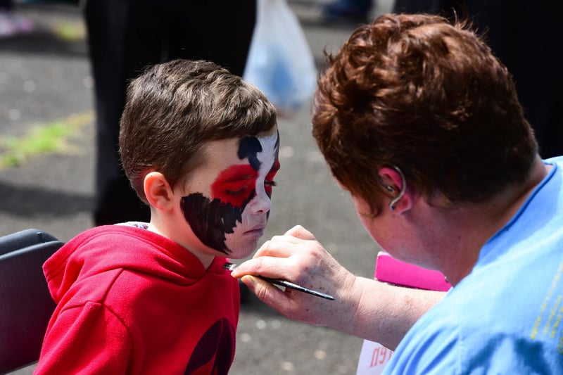 Stephen James George of South Shields has his face painted at the family fun day at West Park in 2018.