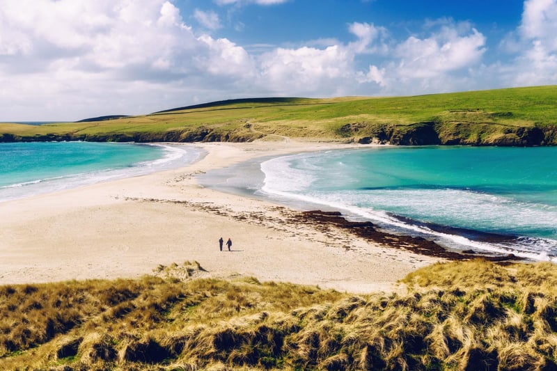 It's hard to imagine Viking plunderers rampaging up that serene beach. But The Shetland Isles were the first part of Scotland to be discovered by the Norsemen, being as close to there as it is to Aberdeen. Vikings arrived in the early 8th century, searching for land. They ruled over the islands for the next 600 years, many settling down to become farmers. The Norse spirit has been kept alive in Shetland to the present day.