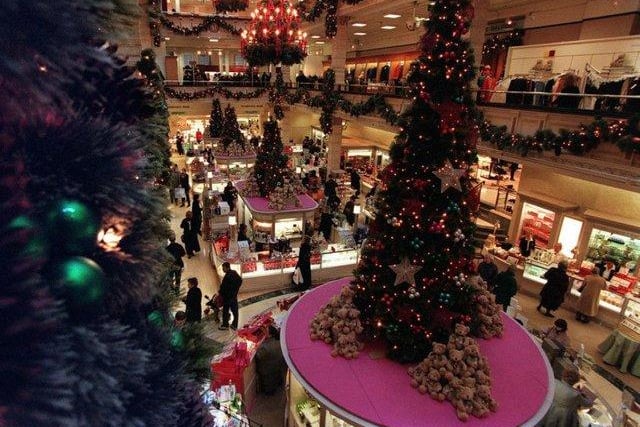 Christmas shoppers in House of Fraser in 1997.