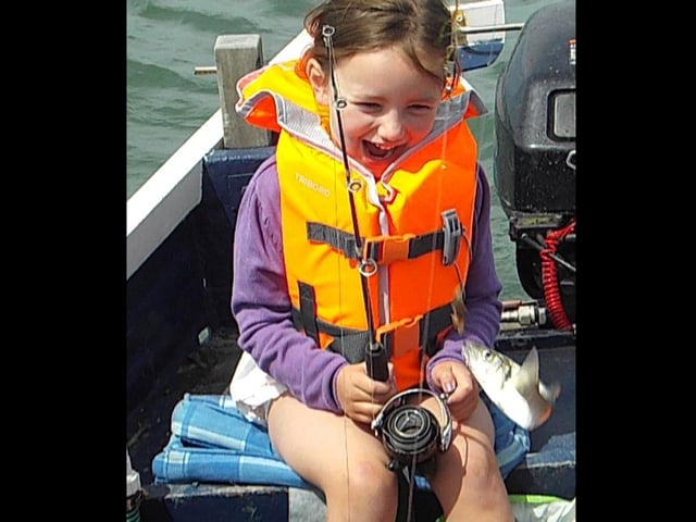 2015 Winner. Darcey's big catch of the day!
My Granddaughter Darcey on her first fishing trip and catching her first fish! We were in Chichester harbour just for a ride out to see how she liked being on the boat and took a small rod for her to try. She was delighted with her 'catch' and was quite happy to throw it back and said she'll catch it again when it's bigger!