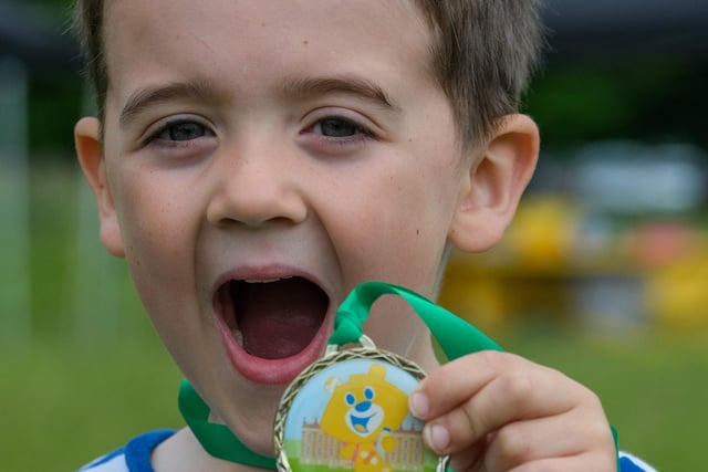 Medals were presented to those who took part in the Sheffield Children's Hospital Charity Chatsworth Walk 2022