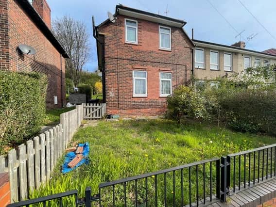 This end of terrace house in Stubbin Lane, Firth Park, is in need of modernisation and has an auction guide price of £65,000.