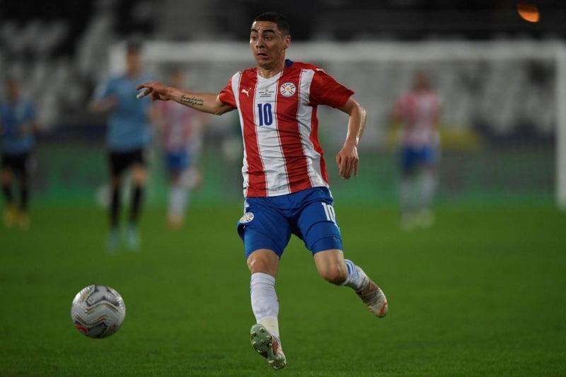 Newcastle United should sell Miguel Almiron if a sizeable offer arrives, according to Paul Robinson. (Football Insider)

 (Photo by MAURO PIMENTEL/AFP via Getty Images)