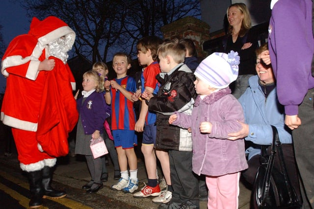 Santa was a very welcome special guest at the Cleadon lights ceremony in 2005.