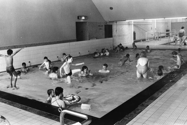 Sheaf Valley Swimming Baths, on Harmer Lane, Sheffield, in August 1985