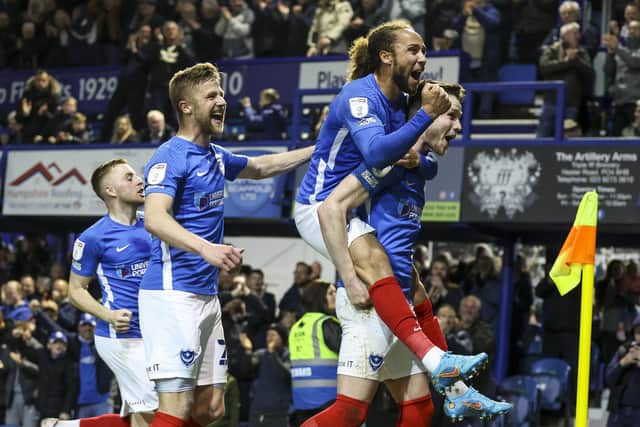 Portsmouth hammered Rotherham United 3-0 - opening up the League One promotion race for Sheffield Wednesday and others. (Photo by Robin Jones - Digital South)