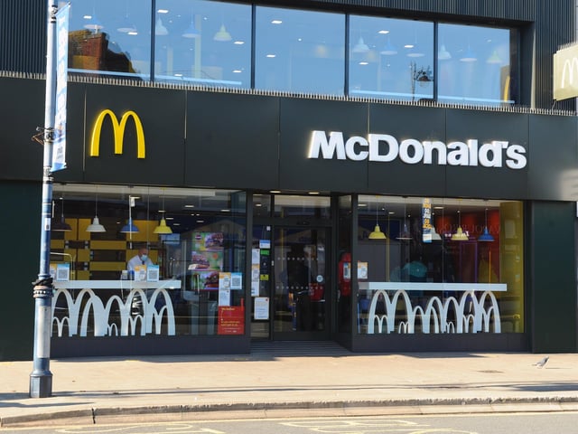 McDonald's in Commercial Road, Portsmouth is open for takeaway and McDelivery during the lockdown. Picture: Sarah Standing (051120-7770)
