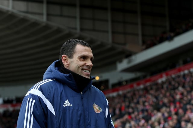 Gus Poyet of looks on during the Premier League match between Sunderland and Aston Villa at Stadium of Light on March 14, 2015.