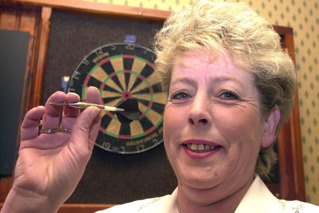 Darts player Pearl Henry, of Askern pictured in 2001