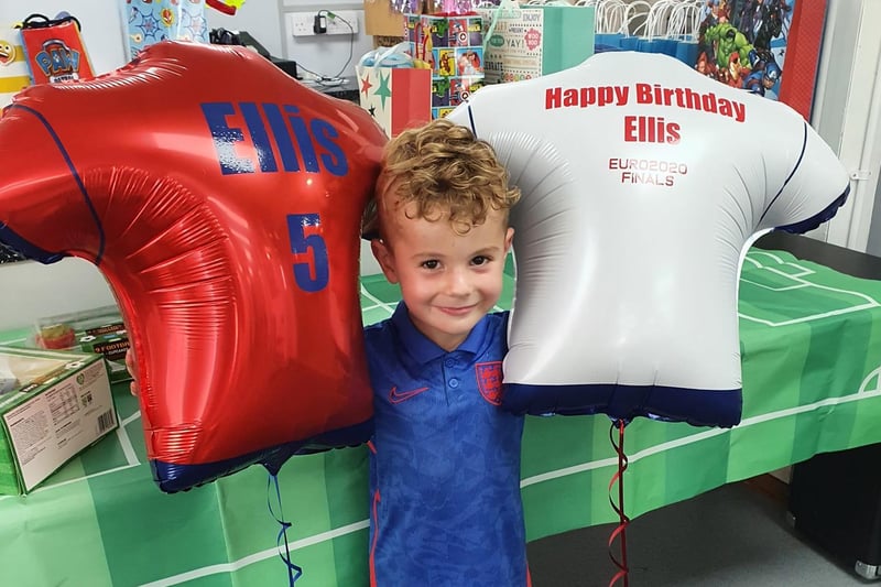 Ellis Bell, age 5, celebrating his birthday on final day!