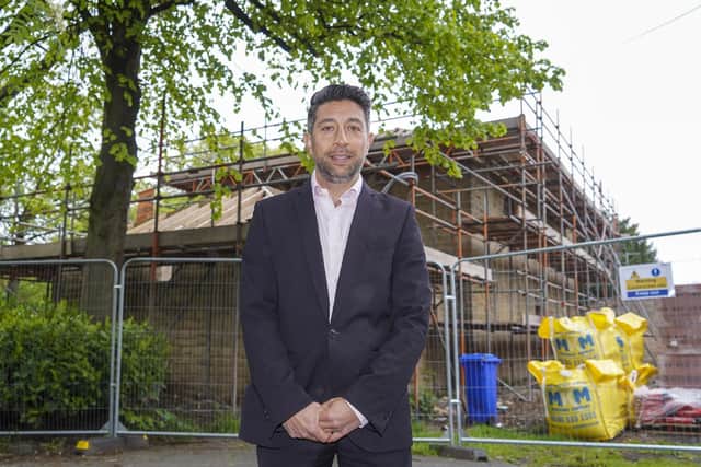 Steve Chu at The Old Coach House in Hillsborough Park which is undergoing refurbishment. Picture Scott Merrylees