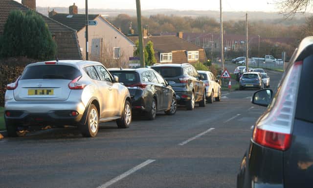 Parking problems outside Hady Primary School, pictured in 2019.
