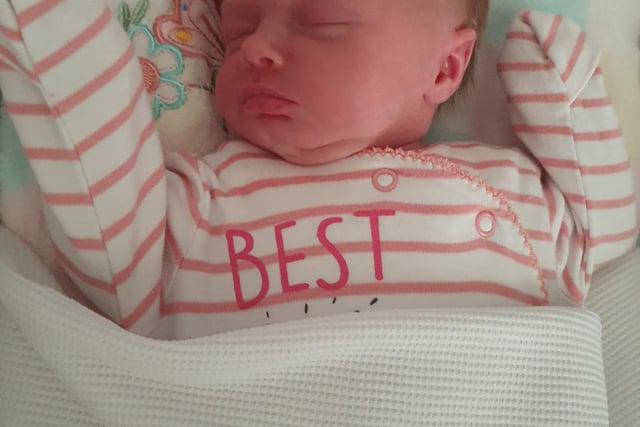 Baby Olivia arrived on 20 April to mum Charlene