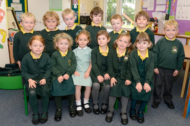 The new reception class pupils at Warkworth First School.