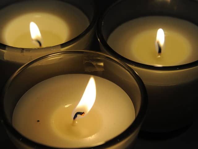 Candles at a previous Holocaust Memorial Day vigil at the Winter Garden