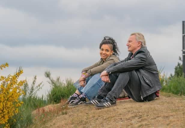 Scenes for The Full Monty Disney+ TV series, starring Talitha Wing and Robert Carlyle, were shot at locations around Sheffield, including Parkwood Springs, Gleadless Valley and Meadowhall. Credit: ©Disney+