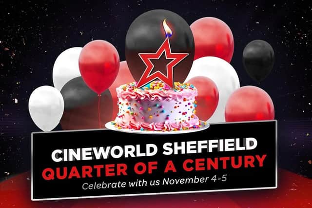 Cineworld Sheffield 25th anniversary celebrations all weekend on November 4 and 5, 2023