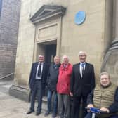The plaque was organised by The Rotherham District Civic Society, and funded by the Rotherham Grammar School Old Boys Association, where Mr Gibbes was educated.