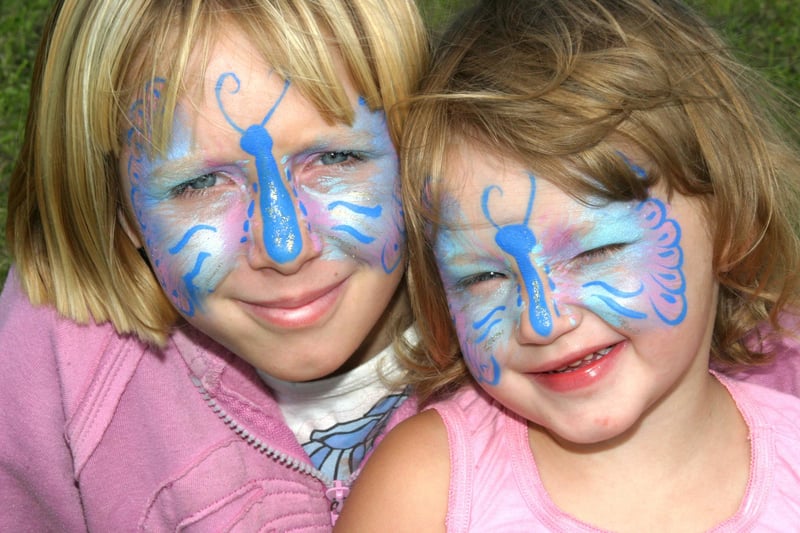 Kids with butterfly face paint design