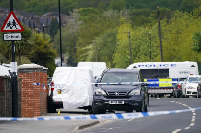 Police incident Earl Marshall Road in Sheffield. Picture Scott Merrylees
