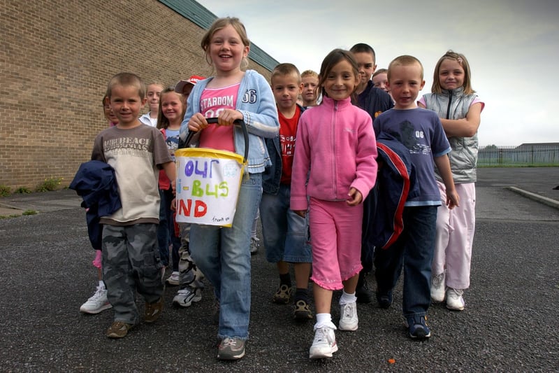 Youngsters from the Red Roof Kids Club were walking to raise money for a new mini bus at Hebburn Clegwell Community Association. Does this bring back great memories?