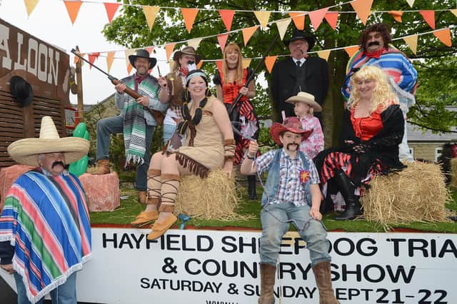 Hayfield May Queen, the sheepdog trials float