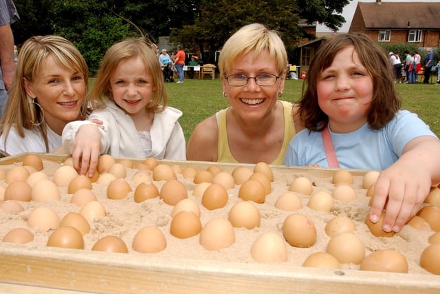 Back to 2005 for the 'find the full egg' competition at the Sunningdale School garden party.