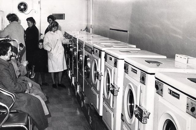 Ladies at the newly opened Bendix launderette, Mansfield Road, Sheffield, December 5,1963