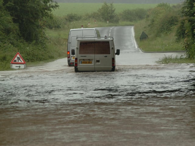 Vehicles try to get to Brodsworth from Doncaster under the A1 back in 2007