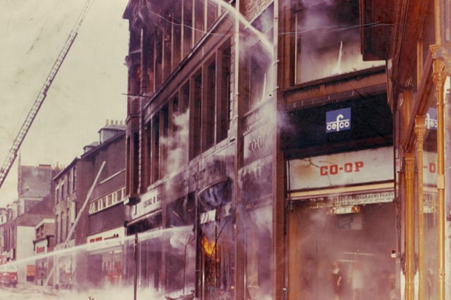 The devastating £1m blaze destroyed the four-storey Co-op building in April, 1975.