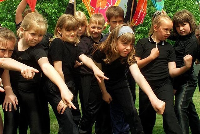 Pictured at Ballifield Primary School, Handsworth Grange Road, Sheffield, where pupils are seen performing an Elizabethan dance under the director of dance, Sarah Armitage, May 13, 1997
