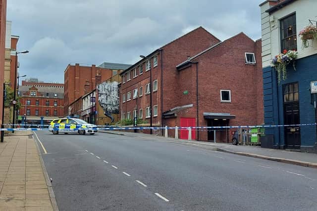 Westfield Terrace between West Street and Division Street was cordoned off by police following an incident