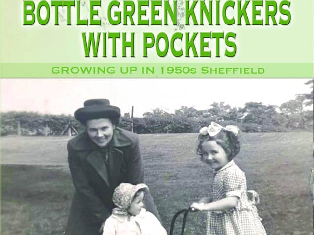 The cover of Monica's first book. The picture shows Monica in Concord Park with her mum and sister Eileen.