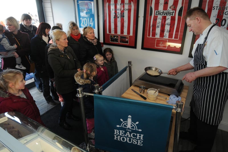 The Beach House was providing a pancake-making demonstration at Roker in 2015. Were you there?
