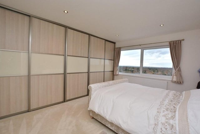 The penthouse includes three well-sized bedrooms, with the master and second bedroom benefiting from fitted wardrobes, while the third is currently fitted out as a study.
