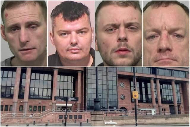 Just some of the South Tyneside criminals recently jailed at Newcastle Crown Court.