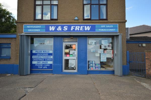 Newsagent and grocer occupying the ground floor only of a two storey unit with a two bedroom residential owners flat above - Guide price £224,995.