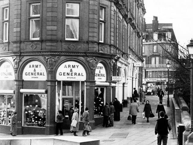 The Army & General Store, St. Paul's Parade, Sheffield, in the 1980s