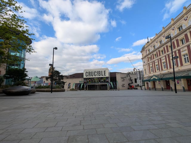 Sheffield Crucible after world snooker championship by Robert Nixon-Betts