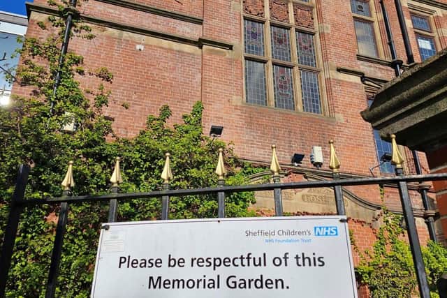 There are plans to transform the garden of remembrance at Sheffield Children's Hospital