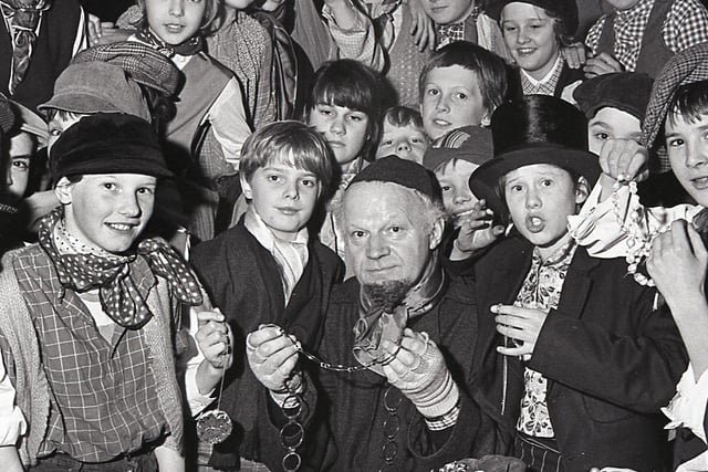 The New Mills School production of Oliver in 1980