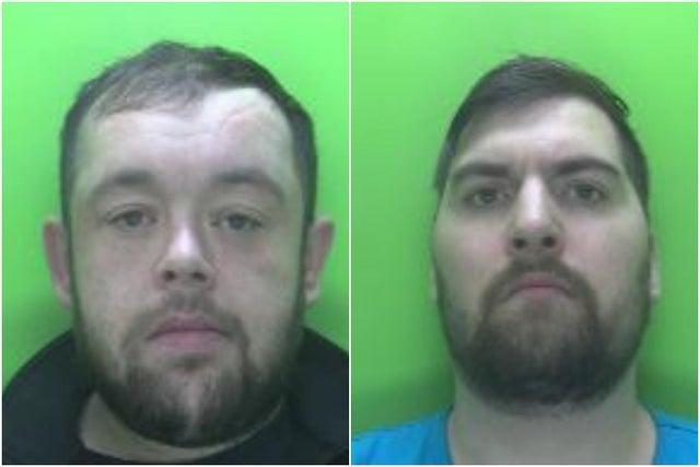Rikki Lount (left), 30, of Ravensworth Road, and Lee Wilburn, 30, of Austerfield Avenue, both of Doncaster, pleaded guilty to theft and going equipped for theft.
Lount also admitted theft of a vehicle, handling stolen goods, driving while disqualified and without insurance.
Wilburn was sentenced to 15 months and Lount to 28 months. Lount was also banned for 26 months after his release and must take a re-test.
