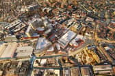 A masterplan view of the Heart of the City development which will transform Sheffield city centre