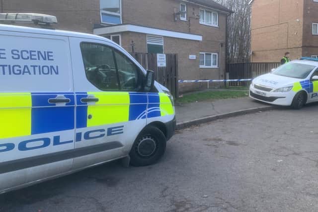 The body of a woman was discovered in a flat in Skelton Close, Woodhouse, Sheffield, yesterday