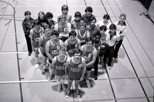 Mansfield Leisure Centre Basketball Team, pictured here in 1981
