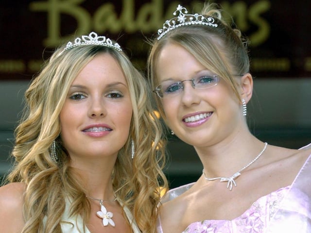 Brookfield School Prom.....Baldwins Omega...LtoR. Jamieleigh Clarke,Georgina Widerman