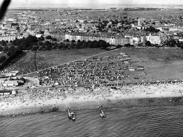 Aerial view of Southsea Common in May 1978
