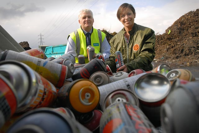 Recycling aerosol cans in 2008 were Rachael McCabe and Steve Cormack at Tyne Dock but who can tell us more?